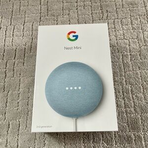 New Google Nest Mini 2nd Gen in Sky color